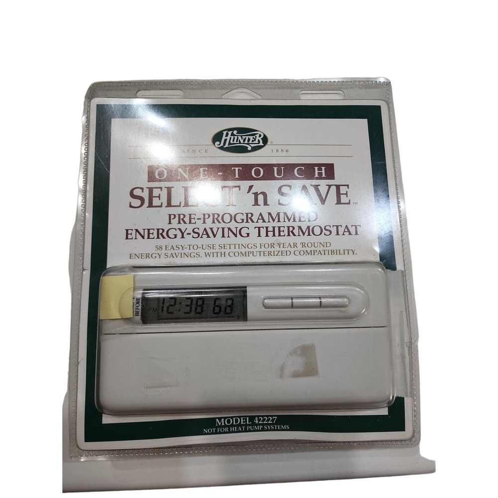 Hunter One Touch Pre Programmed Energy Saving Thermostat